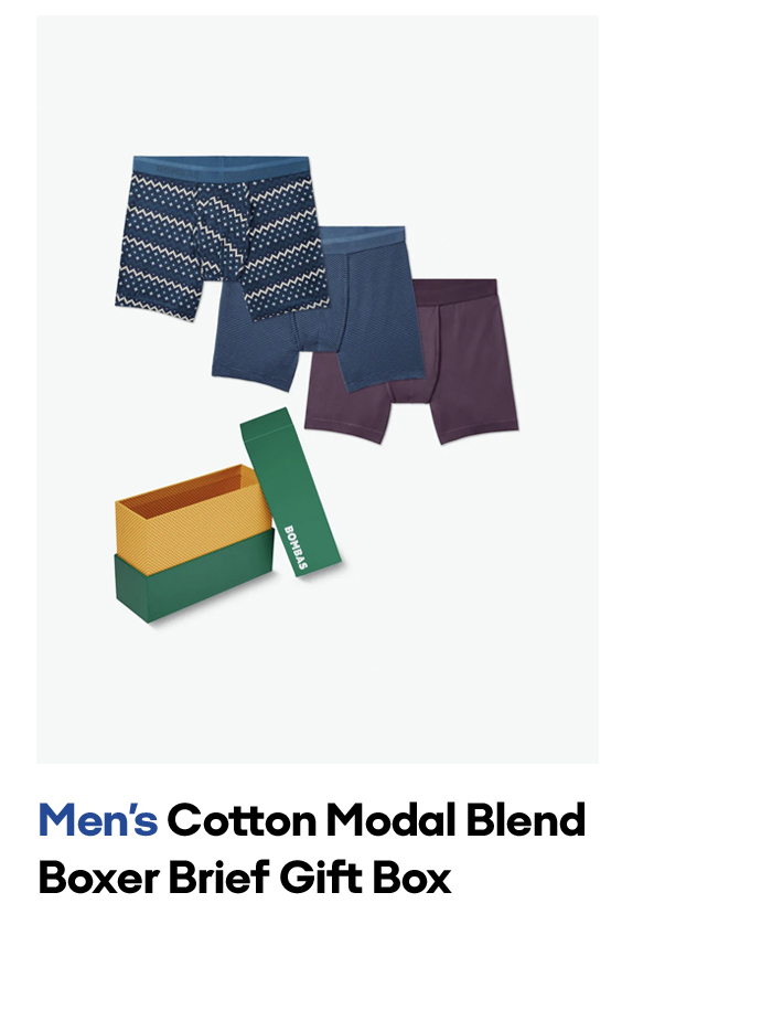 Men's Cotton Modal Blend Boxer Brief Gift Box