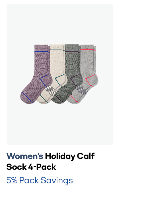 Women's Holiday Calf Sock 4-Pack