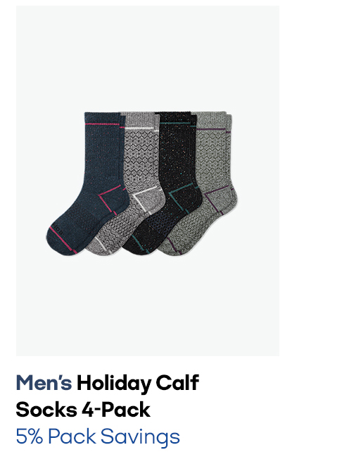 Men's Holiday Calf Sock 4-Pack