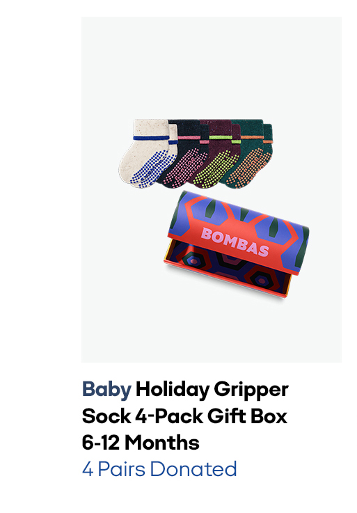 Baby Holiday Gripper Sock 4-Pack Gift Box (6-12 Months)