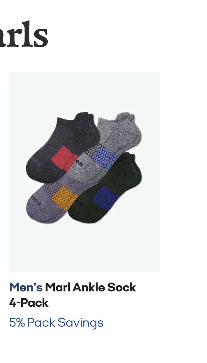 Men's Marl Ankle Sock 4-Pack