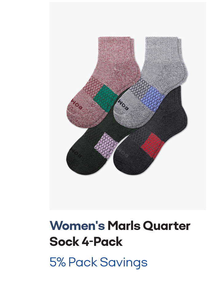 Women's Marls Quarter Sock 4-Pack