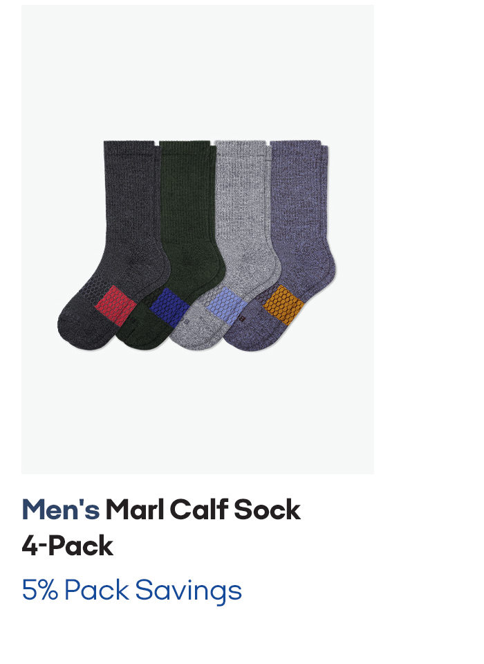 Men's Marl Calf Sock 4-Pack