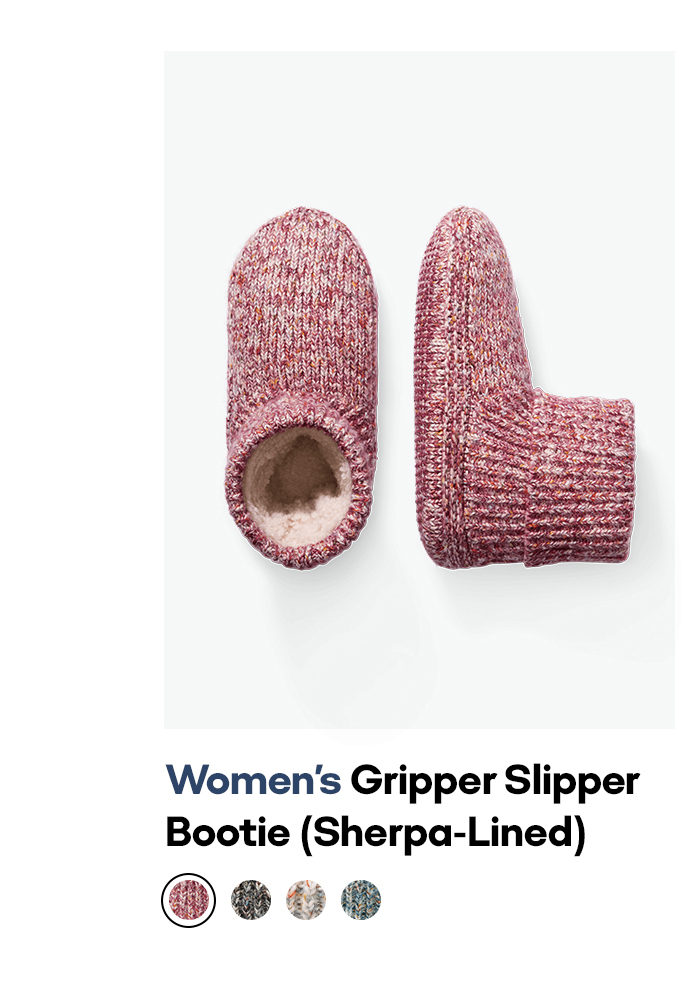 Women's Gripper SLipper Bootie (Sherpa-Lined)