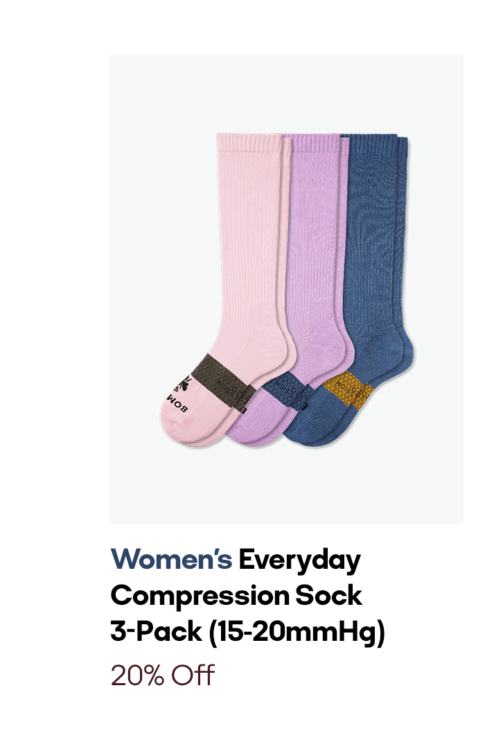 Women's Everyday Compression Sock 3-Pack (15-20mmHg)