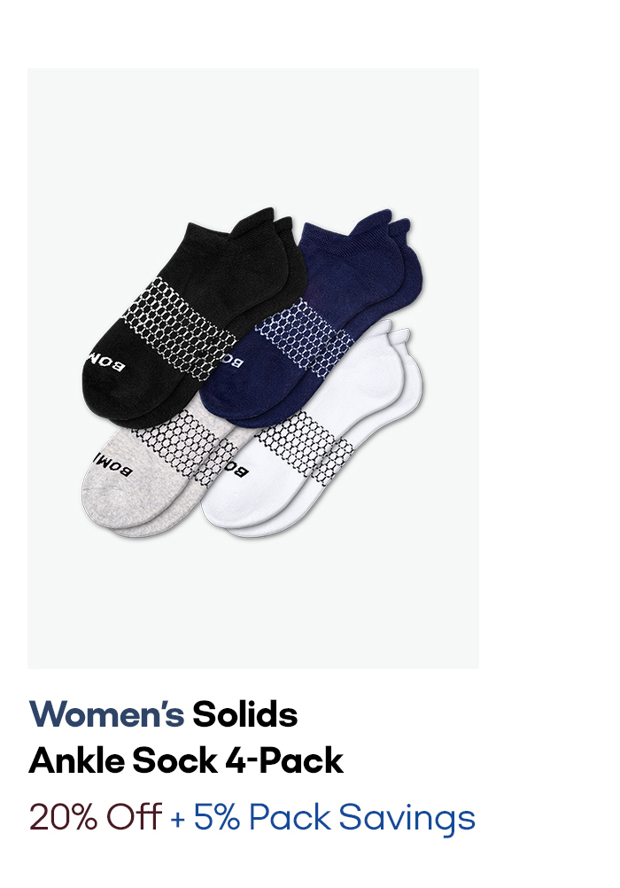 Women's Solids Ankle Sock 4-Pack