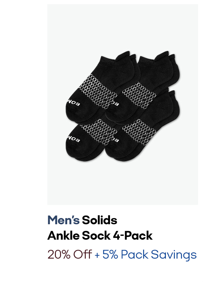 Men's Solids Ankle 4-Pack