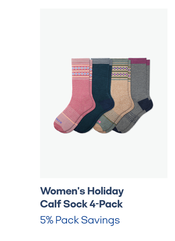 Women's Holiday Calf Sock 4-Pack