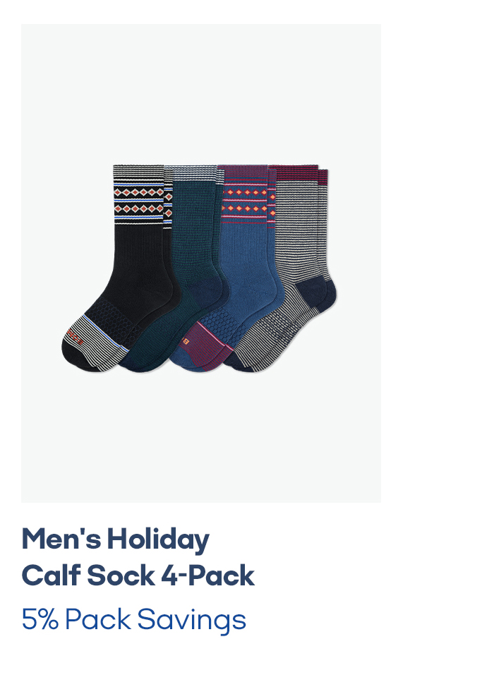 Men's Holiday Calf Sock 4-Pack