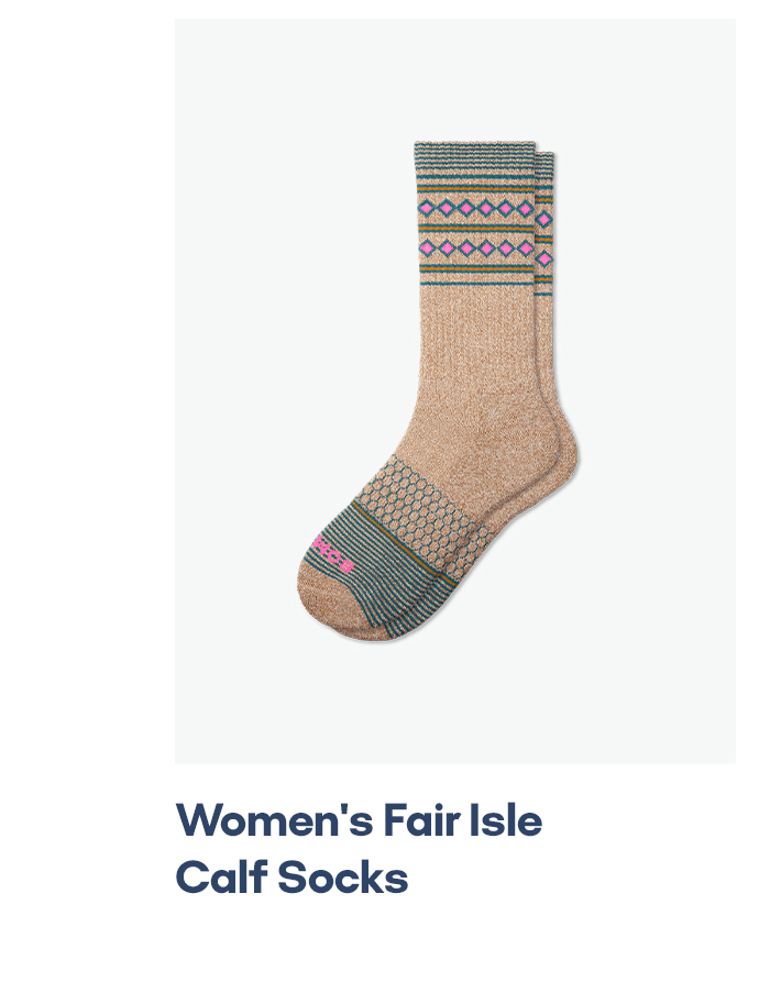 Women's Fair Isle Calf Socks