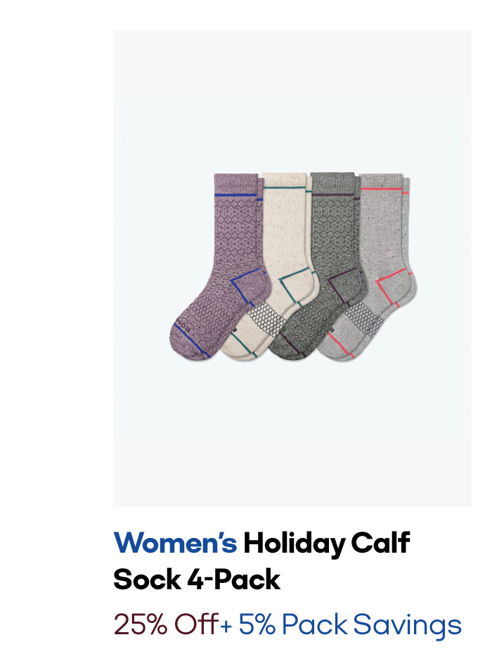 Women's Holiday Calf Sock 4-Pack