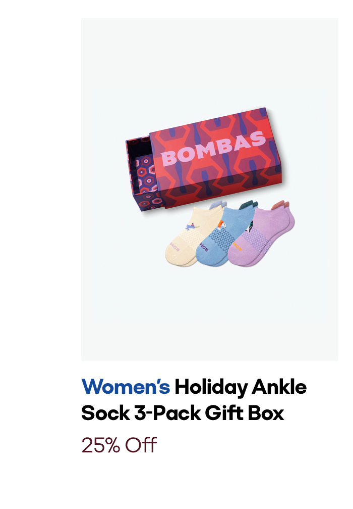 Women's Holiday Ankle Sock 3-Pack Gift Box