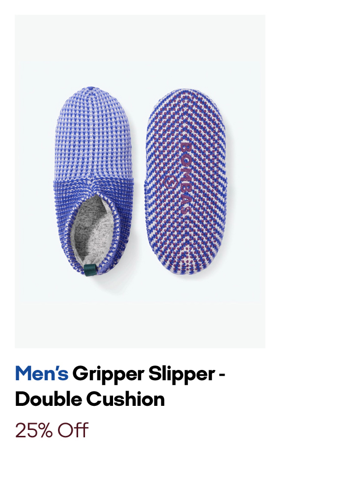 Men's Gripper Slipper - Double Cushion