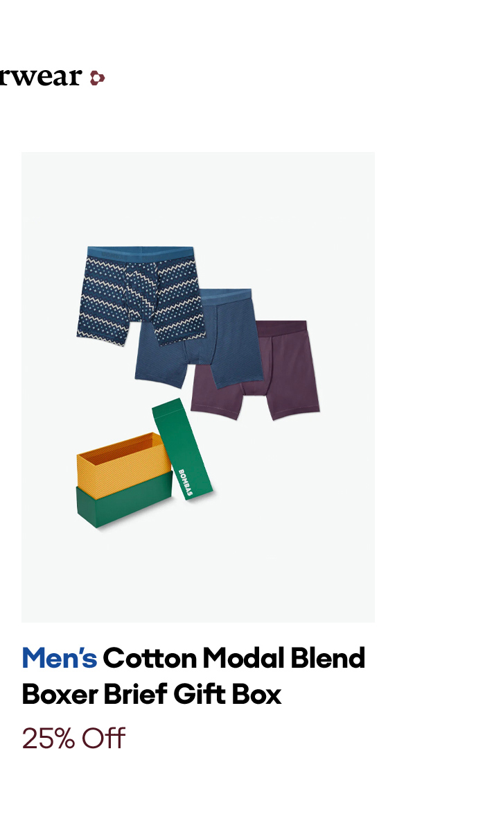 Men's Cotton Modal Blend Boxer Brief Gift Box