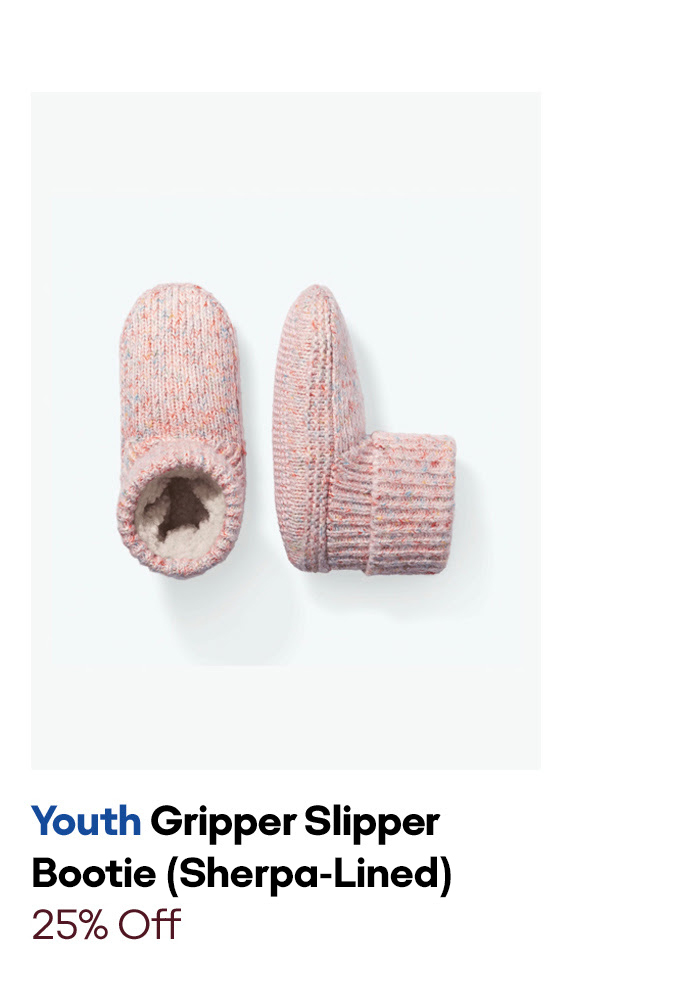 Youth Gripper Slipper Bootie (Sherpa Lined)