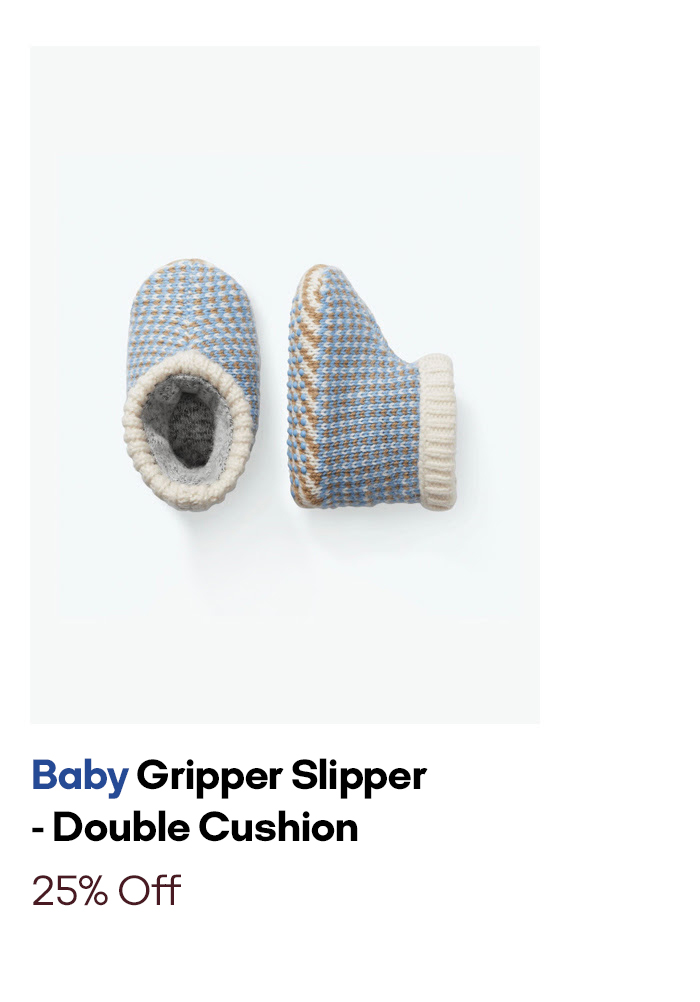 Baby Gripper Slipper - Double Cushioned