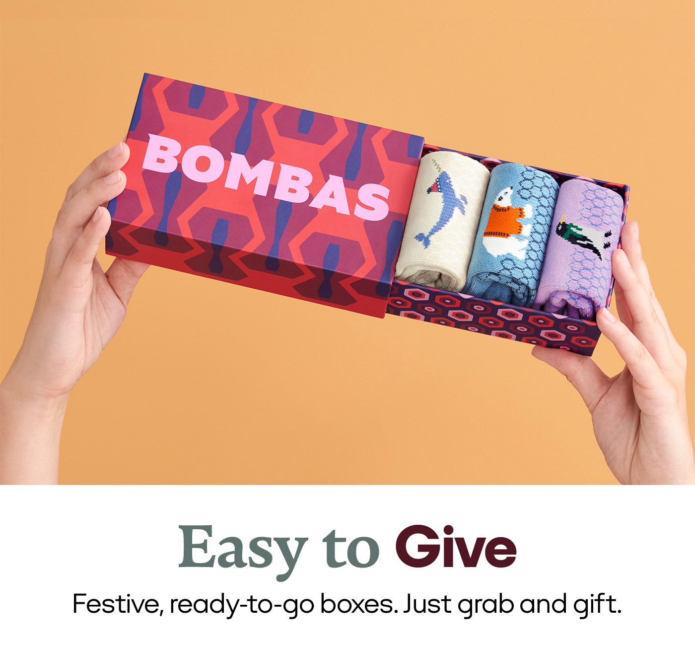 Easy to Give | Festive, ready-to-go boxes. Just grab and gift.