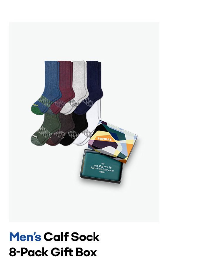 Men's Calf Sock 8-Pack Gift Box