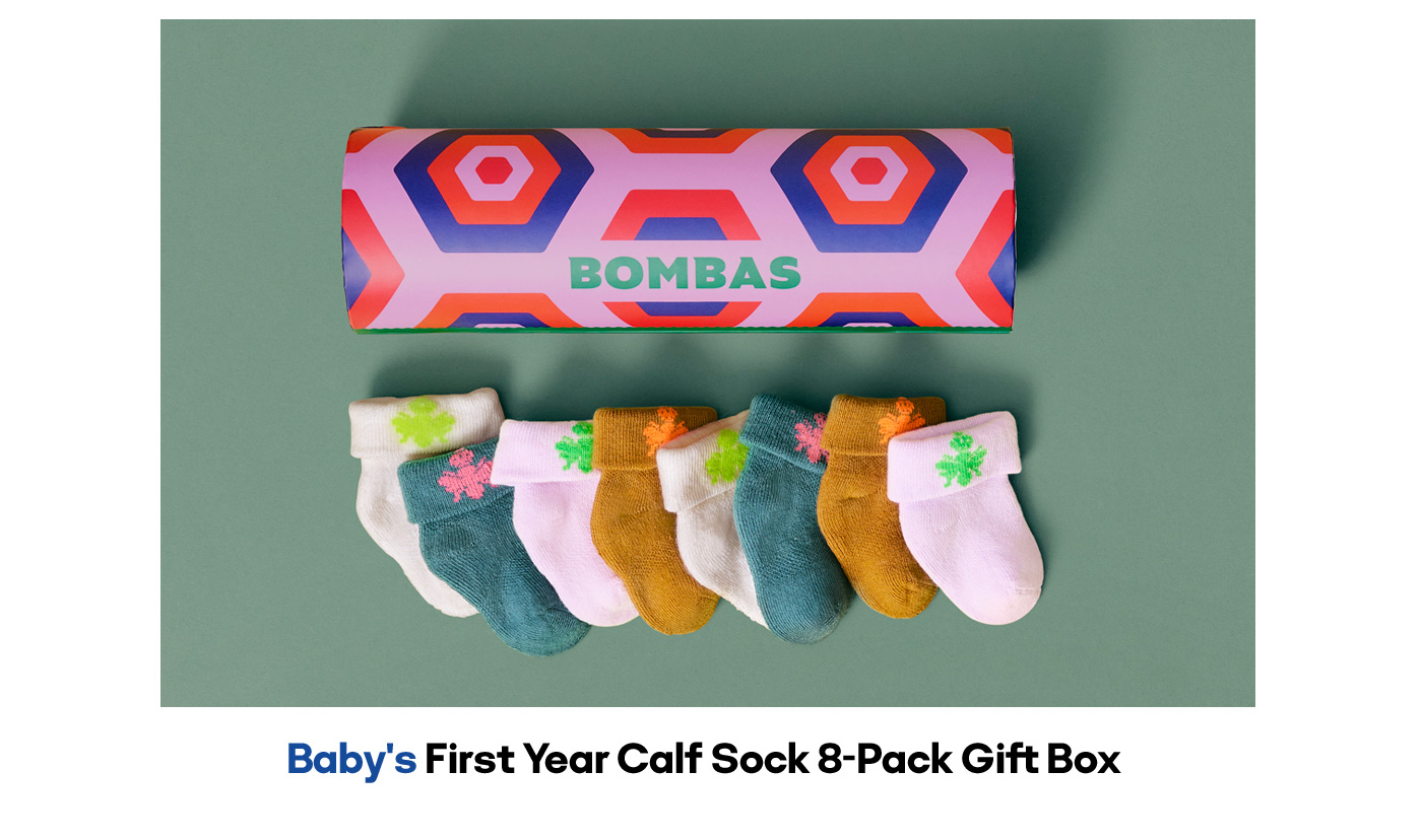 Baby's First Year Calf Sock 8-Pack Gift Box