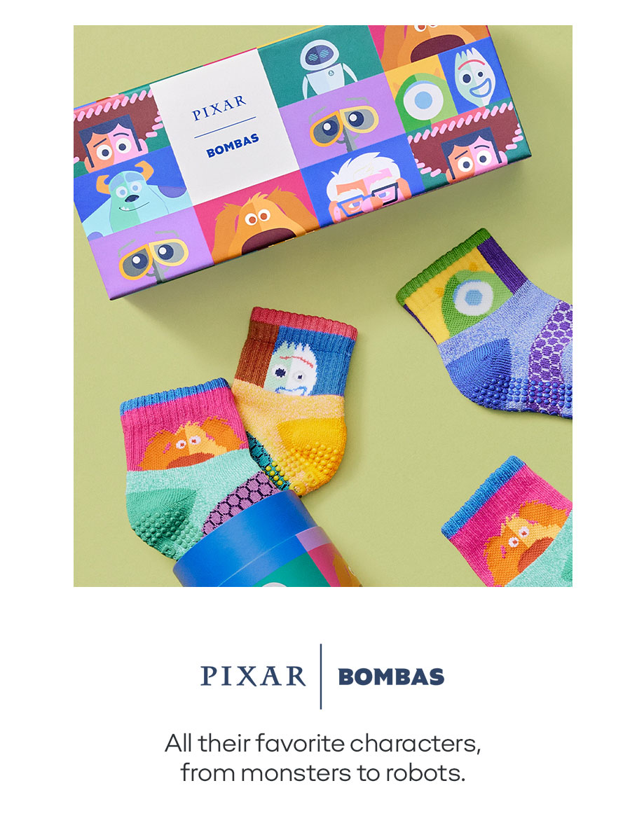 PIXAR | BOMBAS All their favorite characters, from monsters to robots.