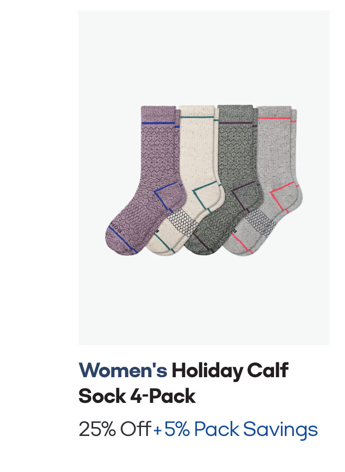 Women's Holiday Calf Sock 4-Pack