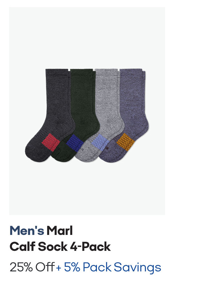 Men's Marl Calf Sock 4-Pack