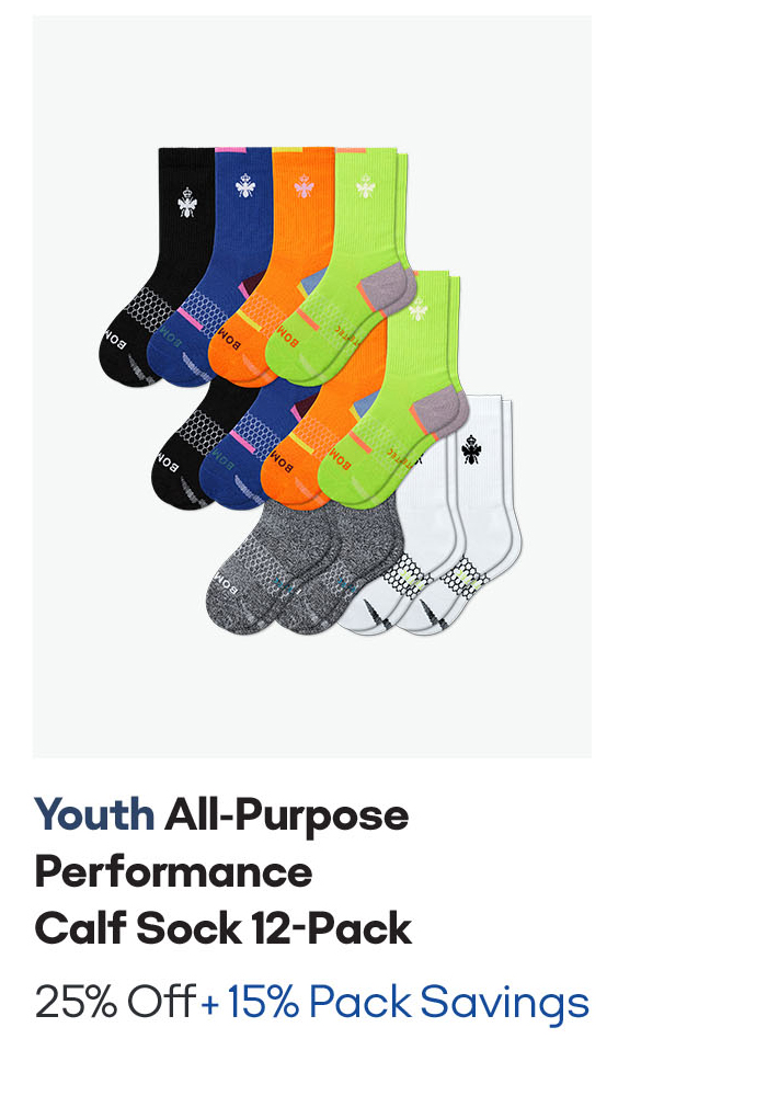 Youth All-Purpose Performance Calf Sock 12-Pack