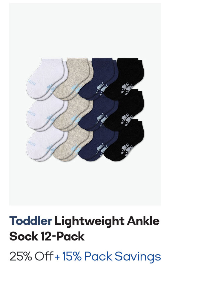 Toddler Lightweight Ankle Sock 12-Pack