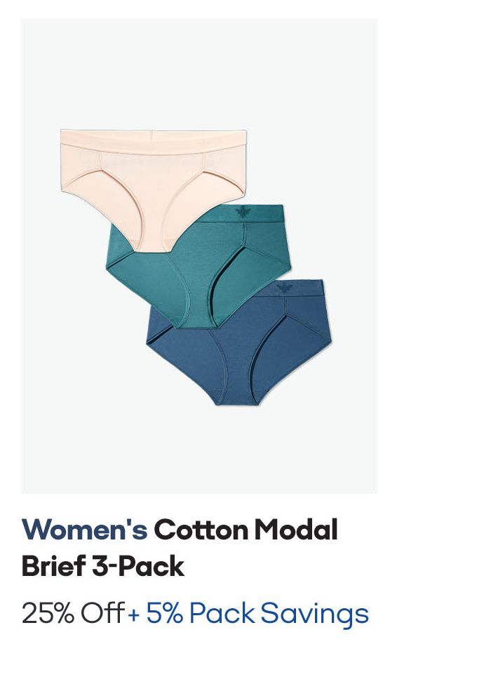 Women's Cotton Modal Blend Brief 3-Pack