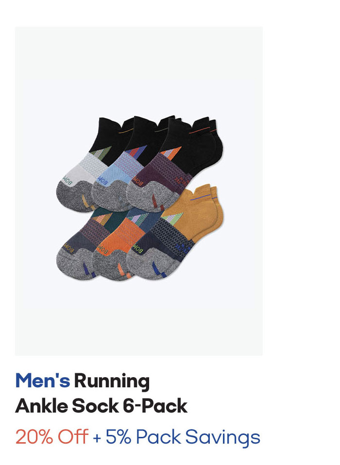 Men's Running Ankle Sock 6-Pack