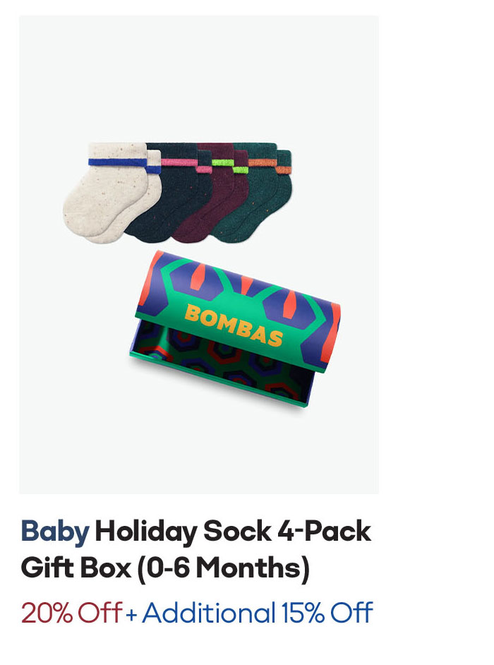 Baby Holiday Sock 4-Pack Gift Box (0-6 Months)