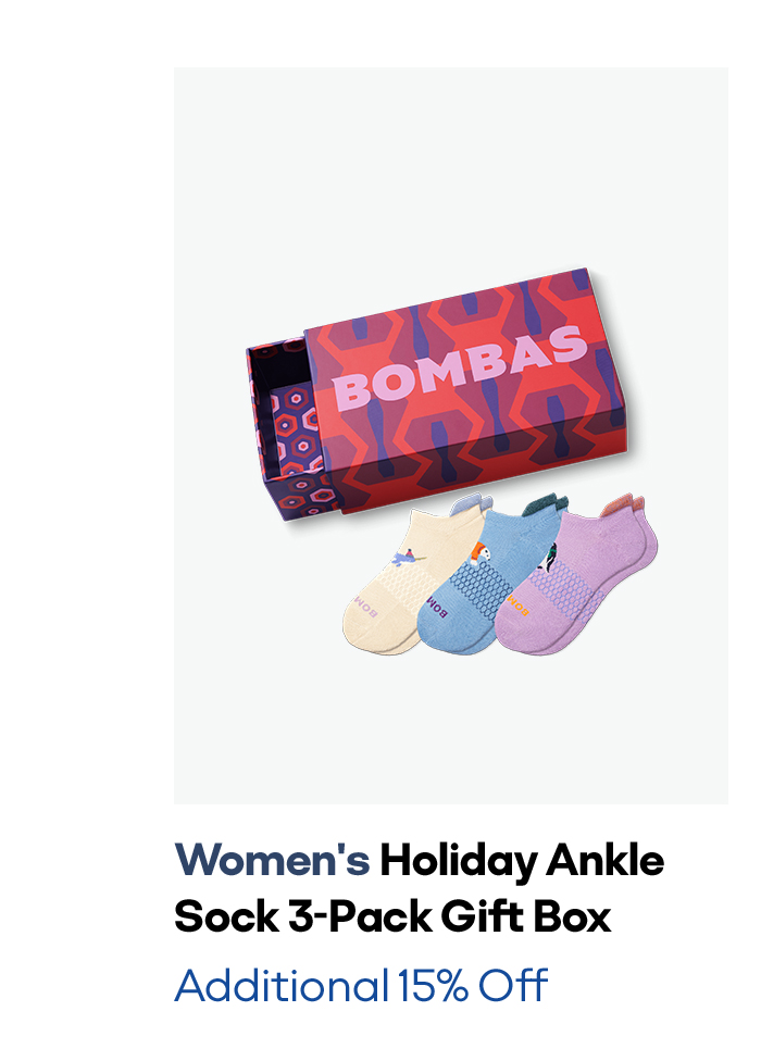 Women's Holiday Ankle Sock 3-Pack Gift Box