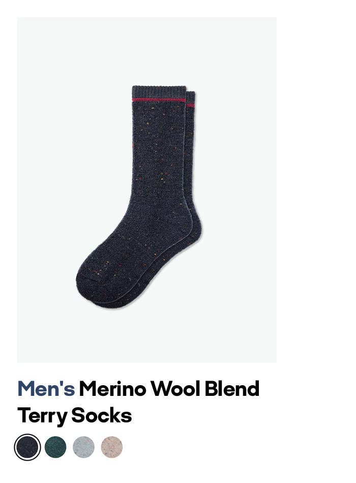 Men's Merino Wool Blend Terry Socks