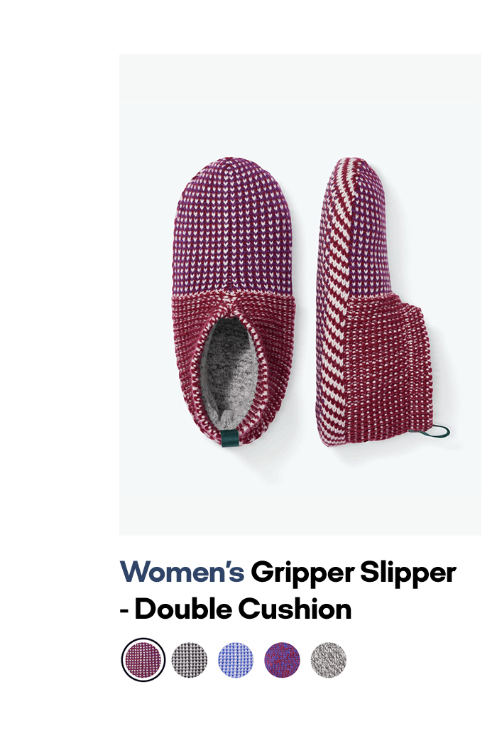 Women's Gripper Slipper - Double Cushion