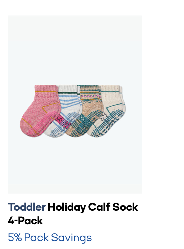 Toddler Holiday Calf Sock 4-Pack