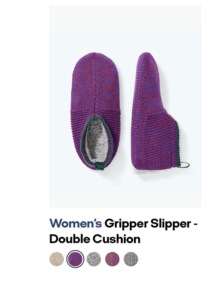 Women's Gripper Slipper - Double Cushion