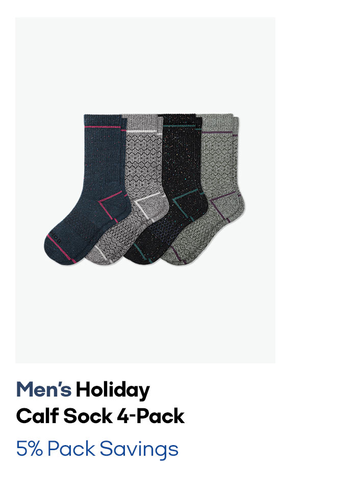 Men's Holiday Calf Sock 4-Pack