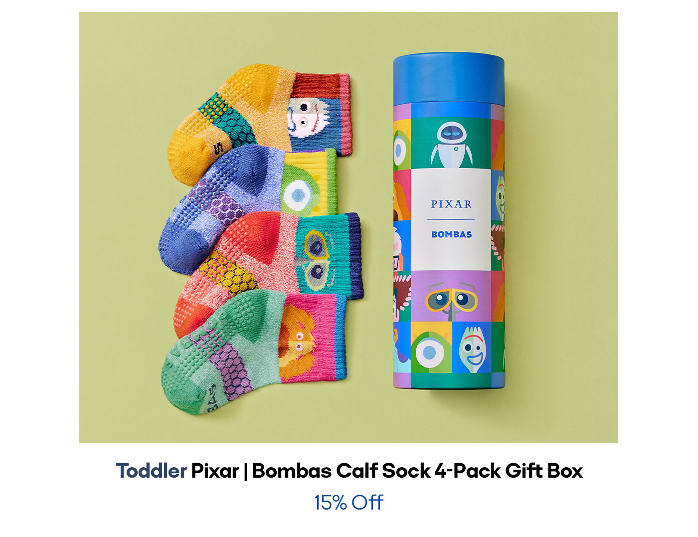 Toddler Pixar | Bombas Calf Sock 4-Pack Gift Box