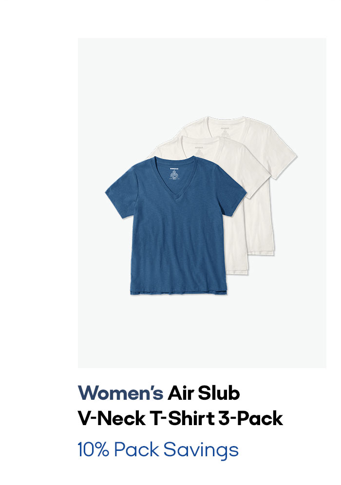 Women's Air Slub V-Neck T-Shirt 3-Pack