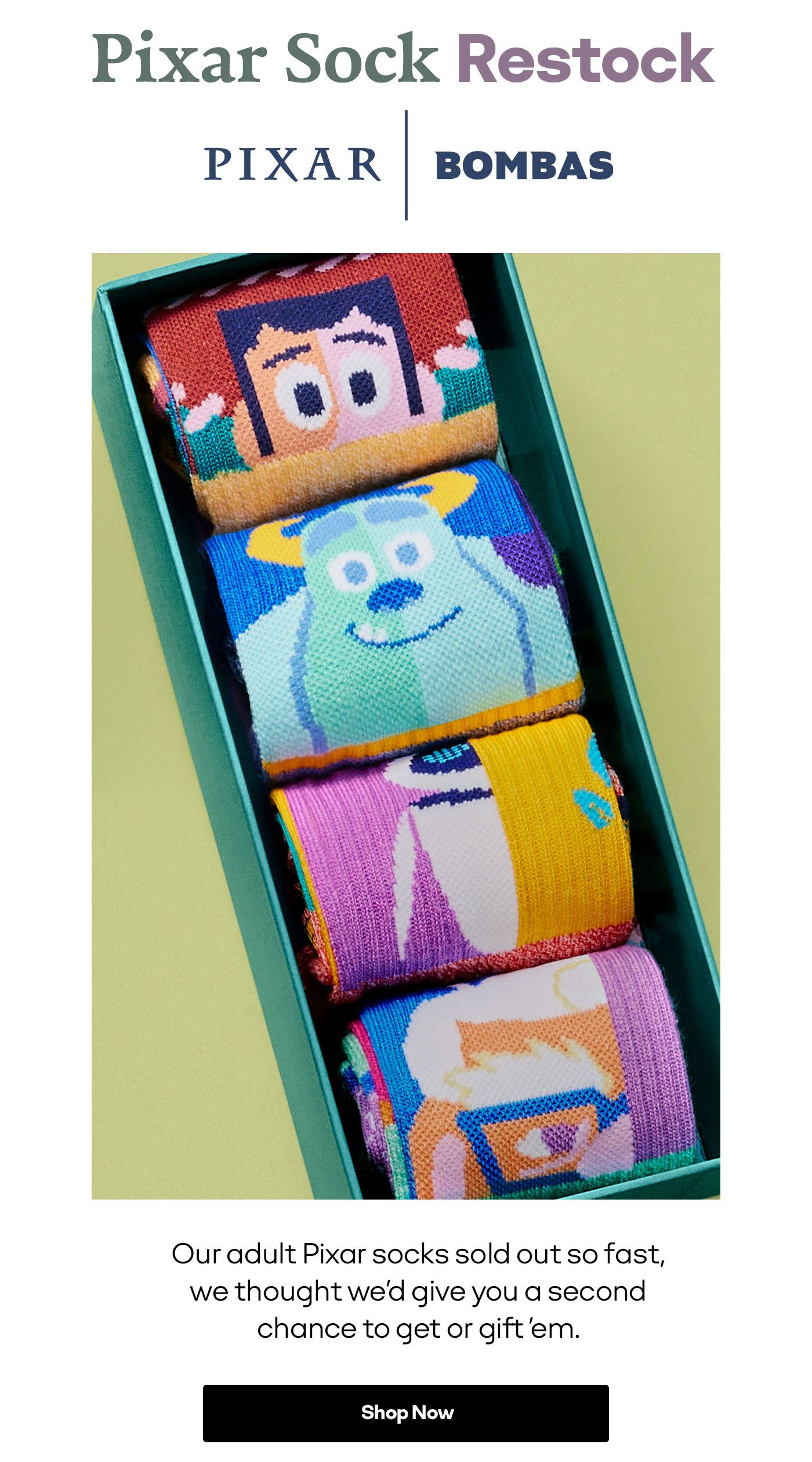 Pixar Sock Restock | Pixar | Bombas | Shop Now