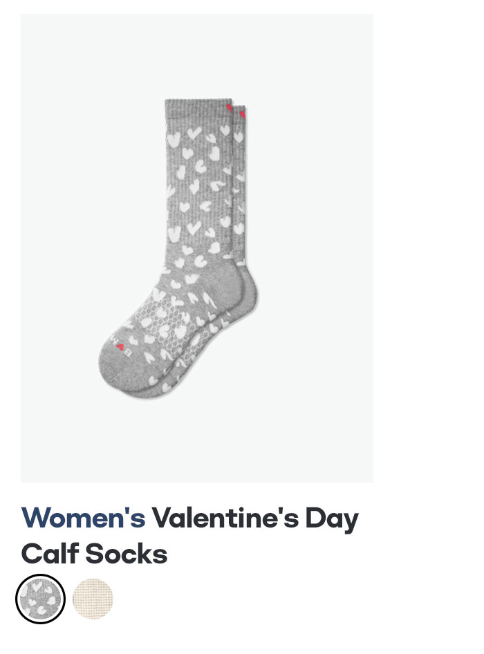 Women's Valentine's Day Calf Socks