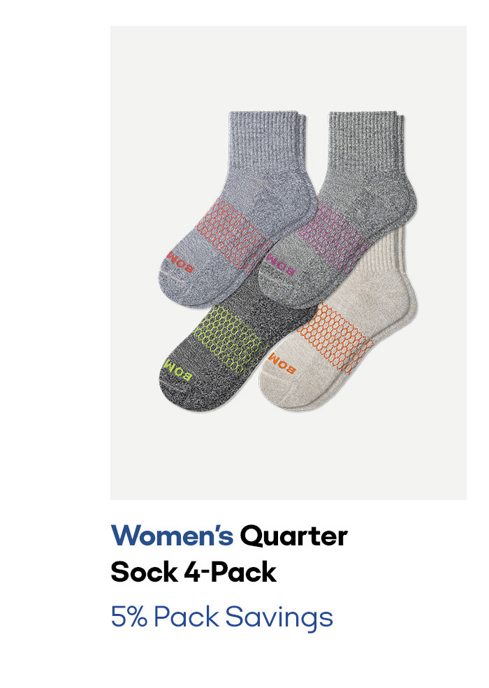 Women's Quarter Sock 4-Pack