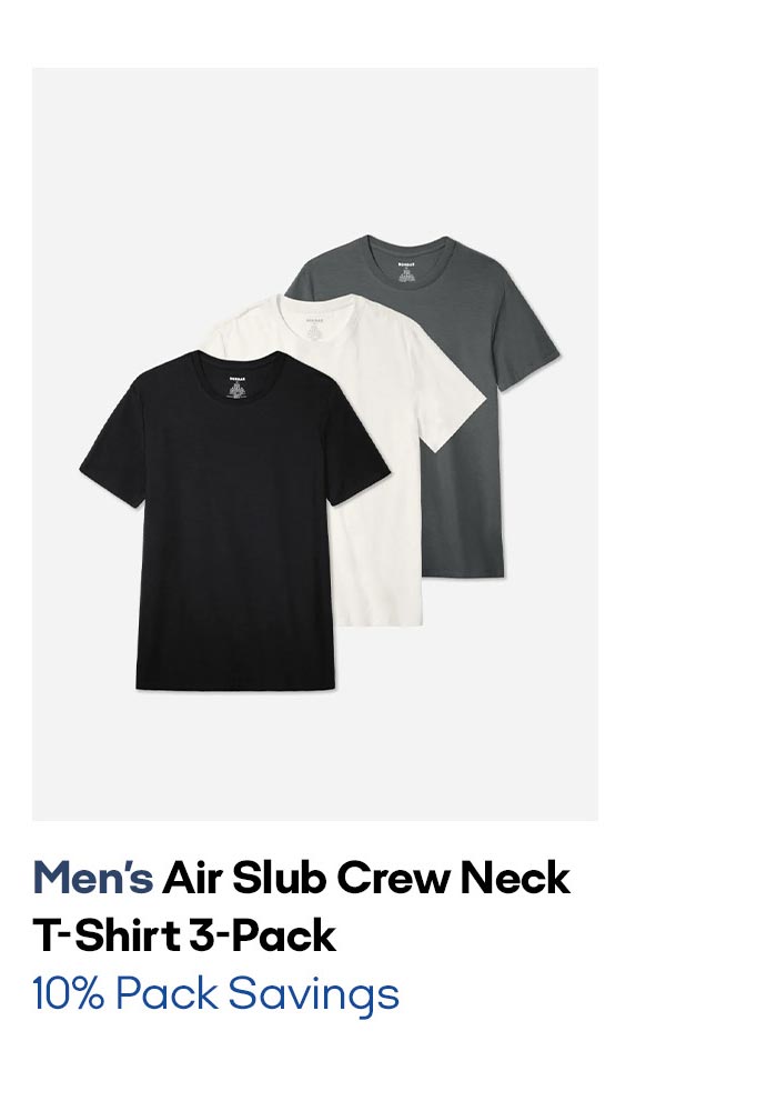 Men's Air Slub Crew Neck | T-Shirt 3-Pack | 10% Pack Savings