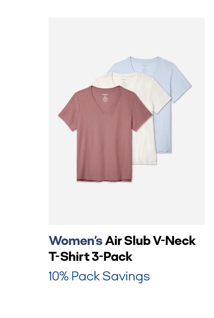 Women's Air Slub V-Neck | T-Shirt 3-Pack | 10% Pack Savings