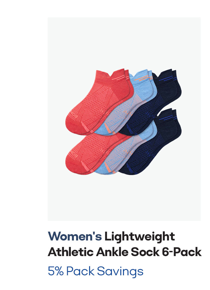 Women's Lightweight Athletic Ankle Sock 6-Pack