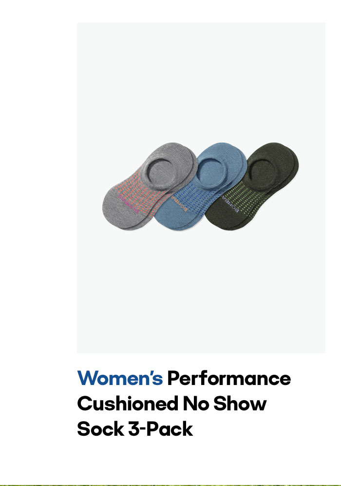 Women's Performance Cushioned No Show Sock 3-Pack