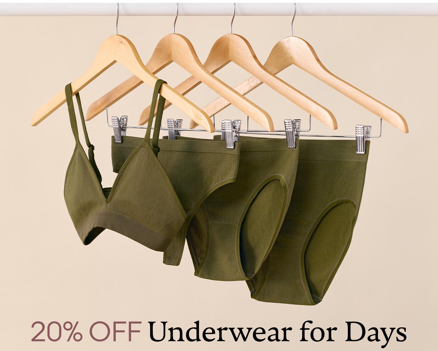 20% OFF Underwear for Days