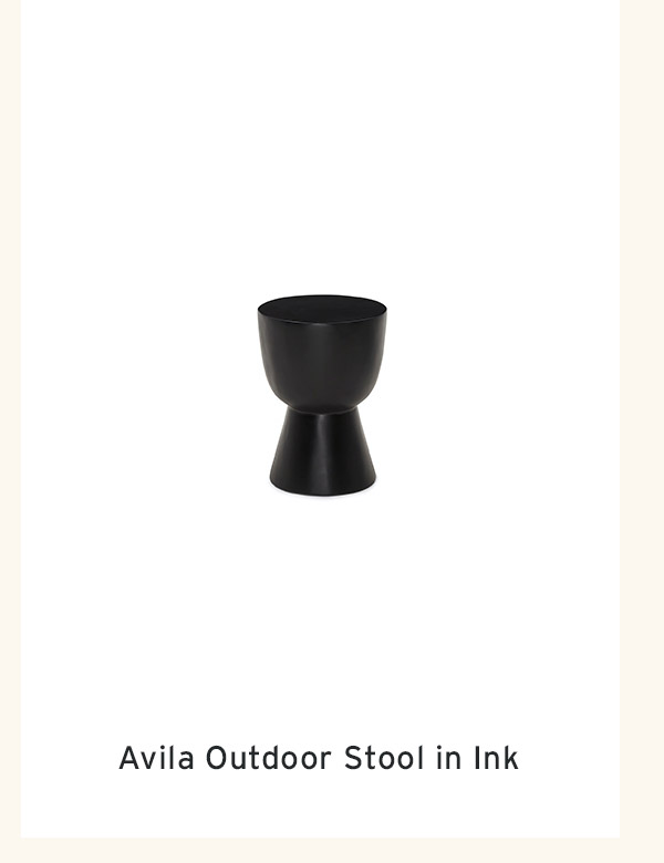 Avila Outdoor Stool in Ink