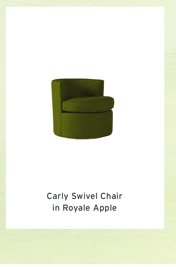 Carly Swivel Chair in Royale Apple