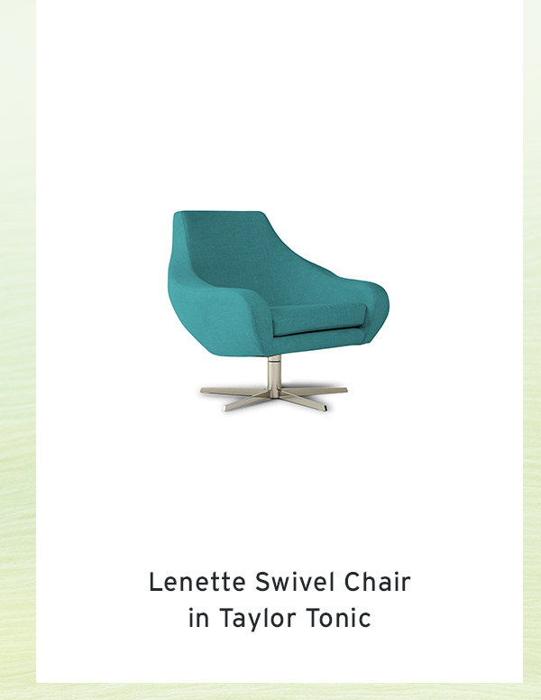 Lenette Swivel Chair in Taylor Tonic